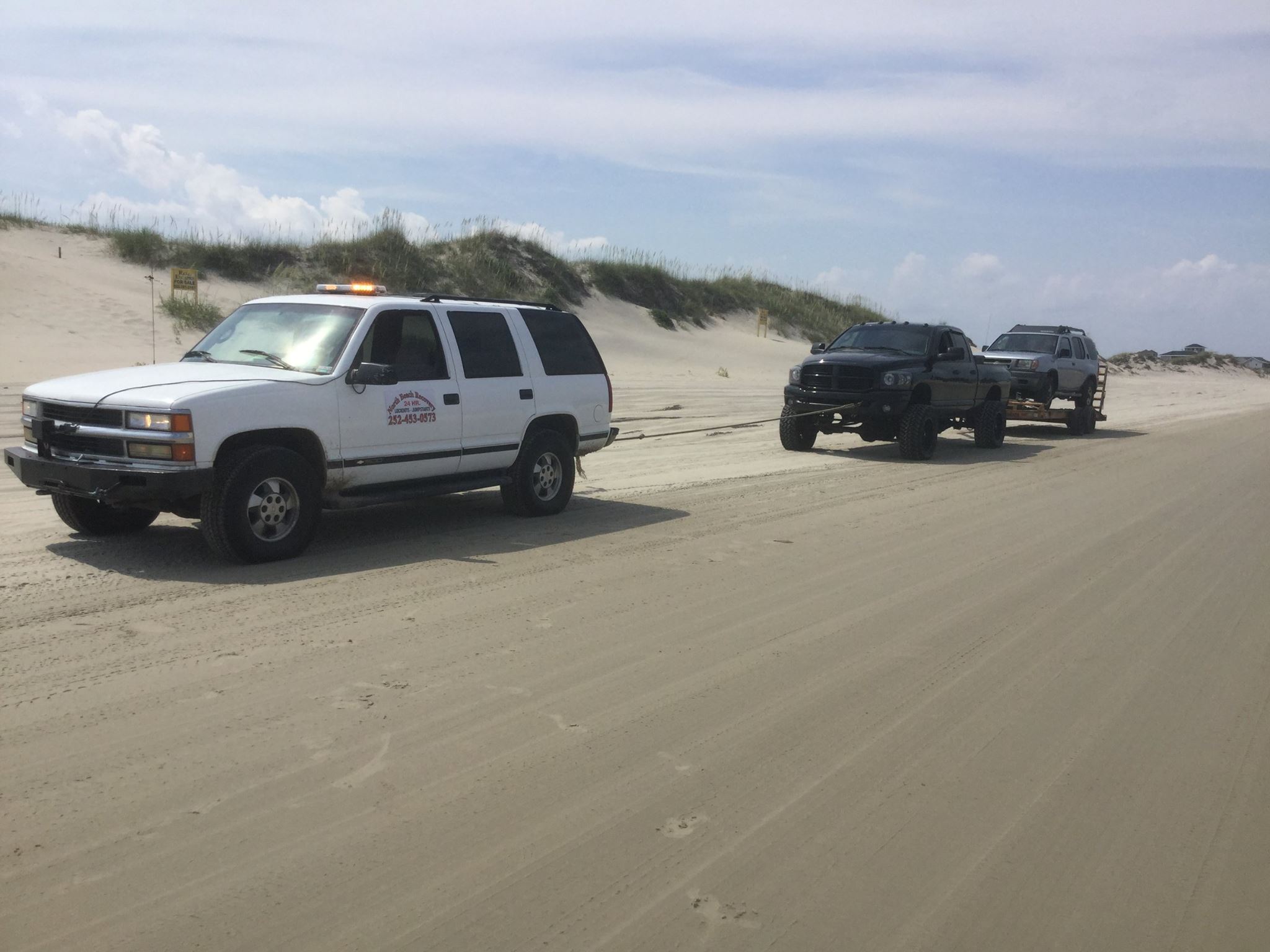Beach Rescue service towing company stuck in sand Carova Corolla North Beach OBX