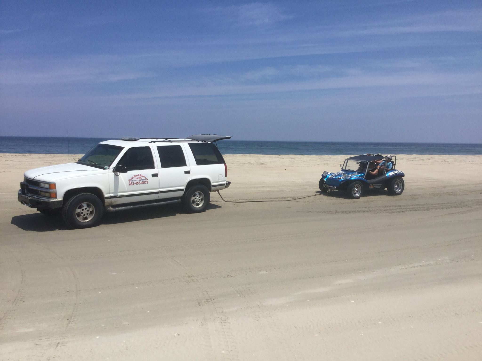 Beach Rescue service towing company stuck in sand Carova Corolla North Beach OBX